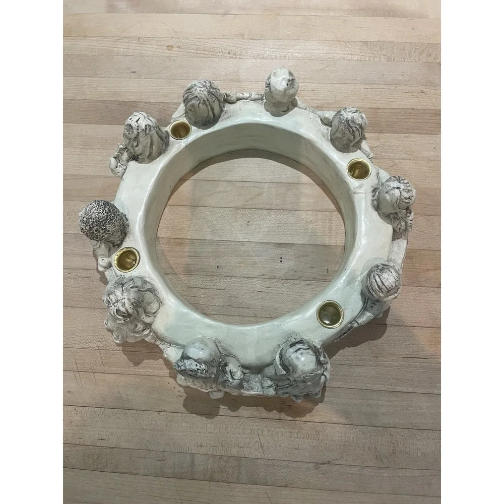 Vintage Abbey Press Advent Wreath Candle Holder Children of the World Resin